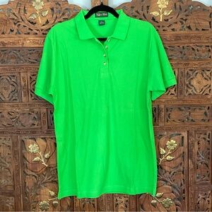NEW Tiger Hill Bright Green Cotton Polo Shirt Size L